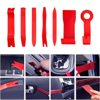 25 PCS Car Tool Kit,Magnetic Flexible Claw Grabber Pickup Tool with Bright LED Light