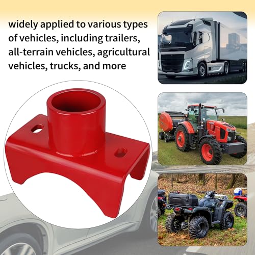 SUNJIKA Bottle Jack Axle Adapter for 2-4 in Round and 2 in Square Axles - color: red