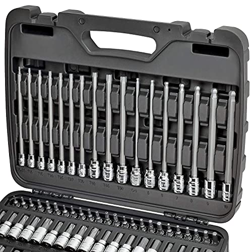 CARBYNE 84-Piece Master Hex & Torx Bit Socket Set & External-Torx Socket Set | S2 Steel Bits, CrV Steel Sockets, Corrosion Resistance, Durable Case | 1/4", 3/8" & 1/2" Dr.