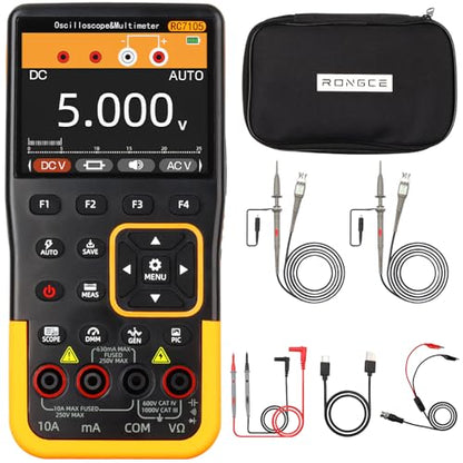 3IN1 Oscilloscope Handheld Digital Held 2 Channel USB Multimeter Kit Osciloscopio Automotive Automotriz Multi Testers Meter Multimetro Digital Professional (Oscilloscope1pcs)