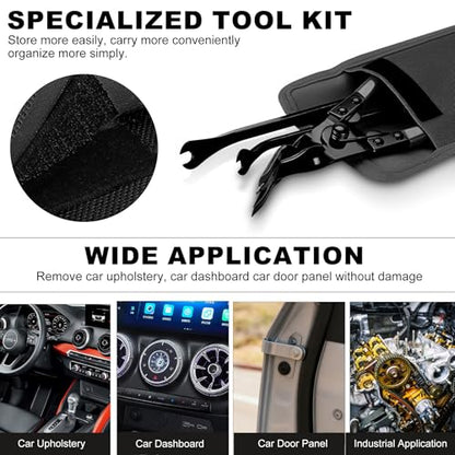 3 PCS Clip Removal Tool,Clip Pliers Fastener Remover,Car Trim Rivet Removal Pry Tool for Automotive Door Panel,Upholstery,Dashboard Black - color: black
