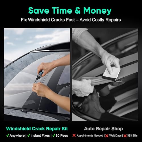 Car Windshield Crack Repair Kit - 2026 Upgrade Glass Repair Kit | Cracks Gone Glass Remover Fluid for Quick Fix Windshields, Windows, Mirrors