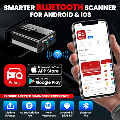 KINGBOLEN Soloscan for Land Rover Jaguar OBD2 Scanner Bluetooth | No Subscriptions Lifetime Update, All Reset Service, Bidirectional Scan Tool for iOS & Android, Full System Car Scanner