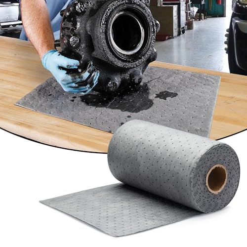 6 oz Heavy Duty Absorbent Mat Roll for Oil, Water and Other Liquids, Suitable for Multi-Purpose Super Absorbent Pads,15in.x 50 ft (15" W x 50' L) - size: 15" W x 50' L
