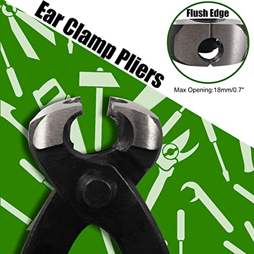 SPEEDWOX 9-Inch Ear Clamp Pliers Front & Side Crimp Jaws | Single Ear Hose Clamp Tool, Securing Pipe Hoses, Automotive Use Double Ear Clamps, Stepless Clamps Pvc Handle