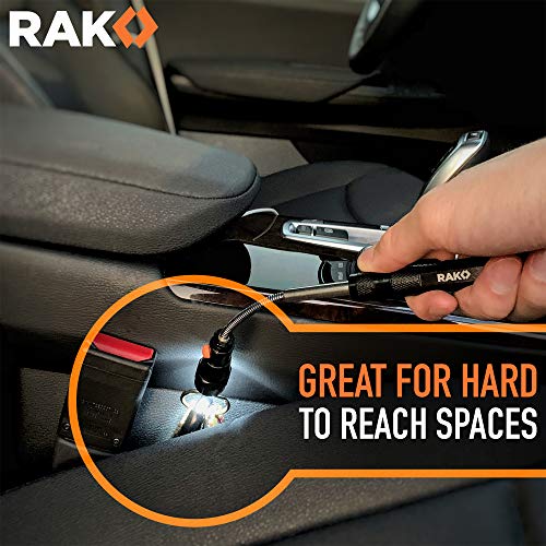 RAK Magnetic Pickup Tool Gifts for Men - Telescoping Magnet with LED Flashlight and 22 Inches Extendable Neck, Cool Gadgets Mechanic Tool, Holiday Gifts for Men, Dad, Husband, Grandpa, Handyman - style: Magnetic Pickup Tool