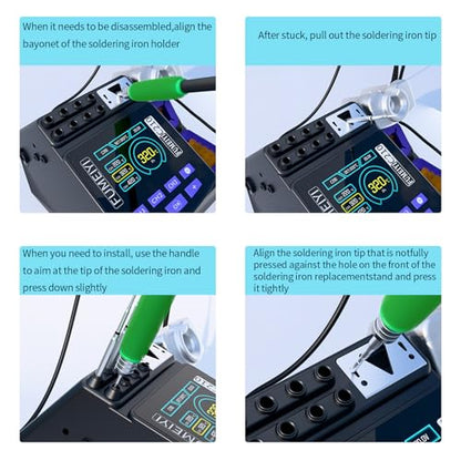 C210 Heat and Soldering Station with Intelligent Temperature Control, Constant-Temperature, Digital Display, High Power, Triple Functions for Precision Soldering Irons Electronic Soldering Kit