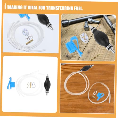 Manual Hand Siphon Pump Fuel Transfer Hose Kit for Gasoline Oil and Fuel Plastic PVC Hand Pump Siphon for Cars Motorcycles Efficient Portable Gasoline Extraction Tool