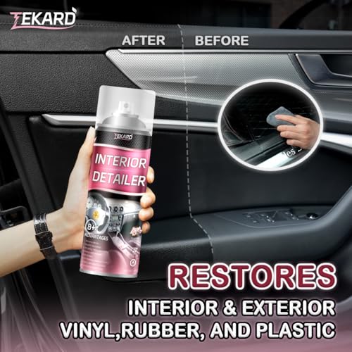 Car Interior Cleaner, Leather Cleaner, 15 oz. Large-Capacity Interior Detailer in Iron Can, Wheel Cleaner, Suitable for Cleaning Rubber, Plastic, and Leather Surfaces Inside Vehicles (3 Bottle)