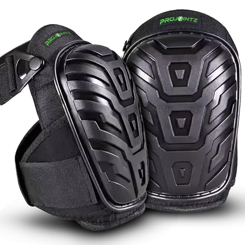 Gel Knee Pads for Work – Heavy Duty Construction Knee Pads With Foam Cushioning - Adjustable, Comfortable Fit For Flooring, Roofing, Gardening