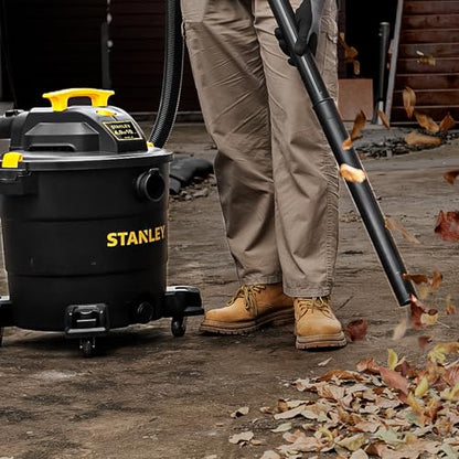STANLEY 12 Gallon 5.5 Peak HP Wet/Dry Vacuum, 3 in 1 Shop Vacuum Blower,1-7/8"x6 Hose, Range for Garage, Carpet Clean, Workshop with Vacuum Attachments-SL18199P - size: 12 Gallon, 5.5 HP AC