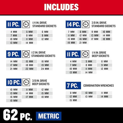 CRAFTSMAN Mechanics Tool Set, SAE/Metric, 189-Piece (CMMT12034) - style: 189 Piece Set
