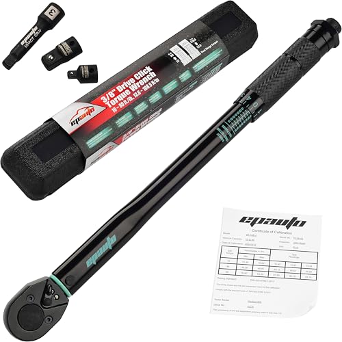 EPAuto 3/8-Inch Drive Click Torque Wrench, 10-80 ft-lb / 13.6-108.5 Nm, Black - size: 3/8-Inch Drive 10-80 ft-lb