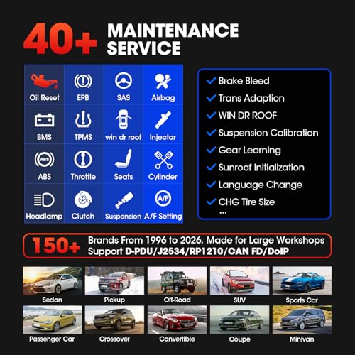 Autel MaxiCom Ultra Lite Scanner 2026: 2-Year Update Same as Maxisys Ultra Motor TruSpeed Repair, New Topology 2.0, 3000+ Test, 40+ Service, Level Up of MS919/Elite II Pro
