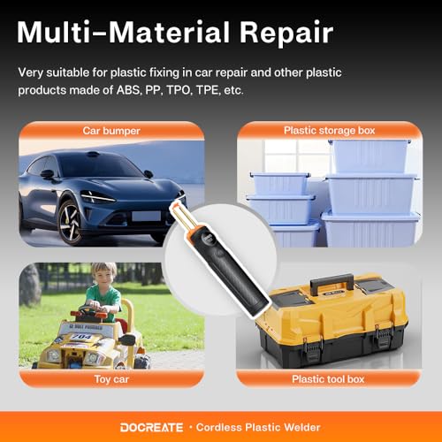Diymore Cordless Plastic Welder Kit, 4000mAh Portable Welding Gun with 400 PCS Hot Staples for Bumper Repair and DIY Projects