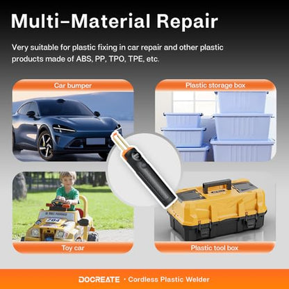 Diymore Cordless Plastic Welder Kit, 4000mAh Portable Welding Gun with 400 PCS Hot Staples for Bumper Repair and DIY Projects