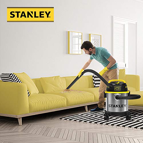 STANLEY 3 Gallon Wet Dry Vacuum, Powerful 4 Peak HP Motor, Portable Stainless Steel 3 in 1 Multifunctional Shop Vacuum with Blower, Model: SL18136 - size: 3 Gallon, 4.0 HP