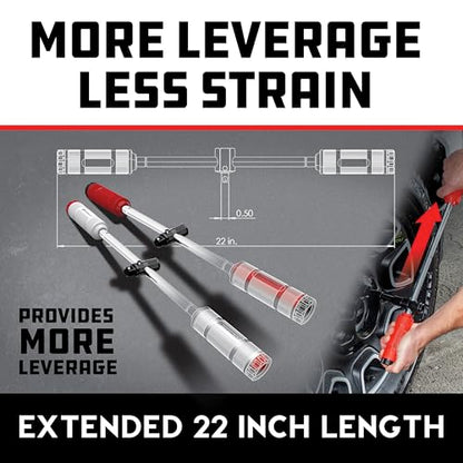 Powerbuilt Billy Club Universal Lug Wrench with Socket Storage, SAE and Metric, Remove Lug Nuts Tire Wheels - Gen-3 643045ECE - style: Gen3 Red