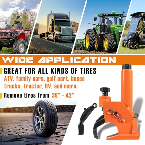 Camoo Manual Tire Bead Breaker, 38"-42" Tires Changer Tool with Rubber Pad | Easy-Operated Heavy-Duty Tire Repair Tool for ATV, Golf Cart, Trucks,Tractors and More Cars