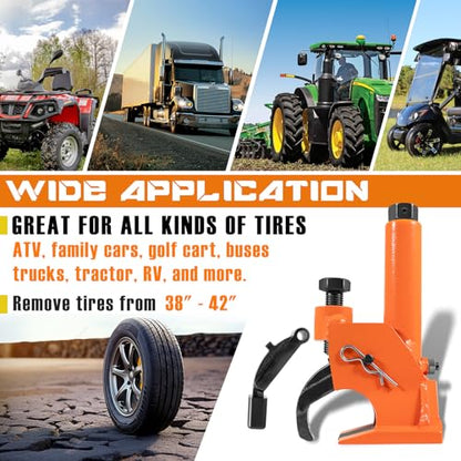 Camoo Manual Tire Bead Breaker, 38"-42" Tires Changer Tool with Rubber Pad | Easy-Operated Heavy-Duty Tire Repair Tool for ATV, Golf Cart, Trucks,Tractors and More Cars