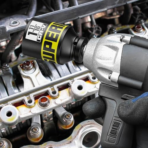 7pcs 1/2" Drive Impact Socket Set, SAE Axle Nut Sockets,1-3/8" to 1-3/4" Thicker Jumbo Sockets, Socket Set, 6 Point, Cr-V, for Mechanics, Durable Professional Tool Kit - size: 1/2" 7pcs