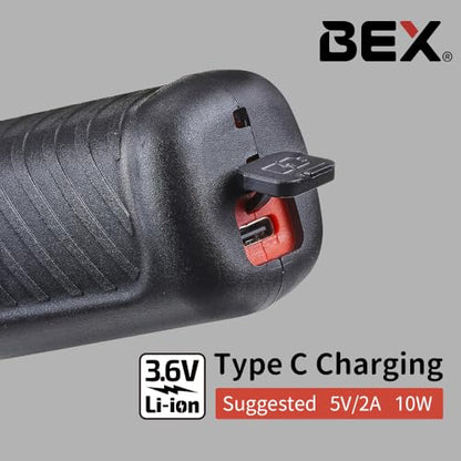 BEX 3/8" portable slim electric ratchet USB charging mini electric ratchet pocket tools cabinet assembly bicycle repair Rechargeable light torque Ratchet Wrench for faster screw fastening