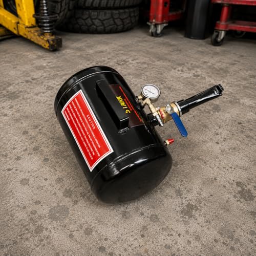 XtremepowerUS 5-Gallons Bead Seater Tire Blaster Air Tire Bead Seater Blaster Seating Tire Inflator Car Truck Tractor Seating Tool with Pressure Gauge - color: Black