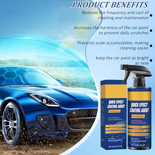 Advanced Car Quick-Acting Coating Agent Spray,Scratch Wax Polish Waterless Wash,Car Coating Sprays Cleaning Kit, Oil Film Emulsion Glass Cleaner Lasting Protection