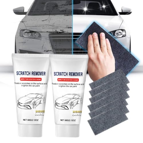 2 Pack Nano Sparkle Cloth Car Scratch Remover Paste, 2026 Upgrade Paint Scratch & Scuff Repair Polishing Kit, Removes Swirl Marks & Restores Shine, Works on All Vehicles & Paint Colors