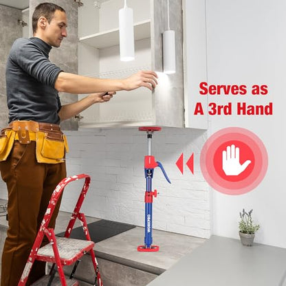 WORKPRO Cabinet Jack Support Pole, 18.5" to 29.5" Steel Telescopic Quick Support Rod Adjustable 3rd Hand Support System with 154 lbs Capacity for Cabinet Jack, Drywall Jack& Cargo Bars, 2-Pack - size: Short-18.5"-29.5" 2PC