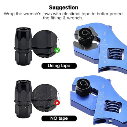 EVIL ENERGY AN Hose Fitting Adjustable Wrench Spanner Lightweight Aluminum 3AN-16AN Blue - color: Blue, size: Adjustable 3AN-16AN