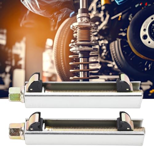 Keenso Motorcycle Coil Spring Compressor, Heavy Duty Chrome Molybdenum Steel Tool with Protective Sleeve for Rear Double Shock Absorbers, 20 to 100mm Clamping Width