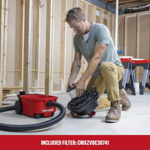 CRAFTSMAN CMXEVBE17040 4 Gallon 5.0 Peak HP Wet Dry Shop Vacuum