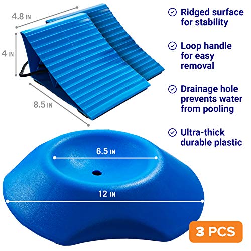 Trailer Wheel Chocks with Rope and Wheel Dock, for Boat Trailers, Travel Campers, RV Accessories, Travel Trailers, and All Trailer Tires - style: Chocks & Dock