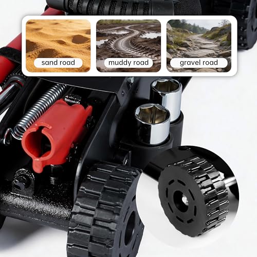 2 Ton (4,400 lbs) Hydraulic Off-Road Floor Jack with Big Wheels, Heavy-Duty Steel Construction, Adjustable Height Saddle for Trucks, SUVs & ATVs
