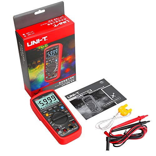 UNI-T True RMS Digital Multimeter UT139E Auto/Manual Range 6000 Counts NCV LPF/LoZ ACV Analog Bar Bandwidth Measures AC DC Voltage AC DC Current Resistance Capacitance Frequency Temperature Duty Cycle - size: UT139E