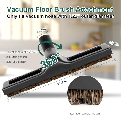 12pcs Universal Vacuum Attachments Professional Shop Vac Accessories Wet Dry Vacuum Attachments fit 2 1/2", 1 1/4", 1 7/8" with Hose Adapter Brush Extension Wand Flexible Crevice - size: 12pcs