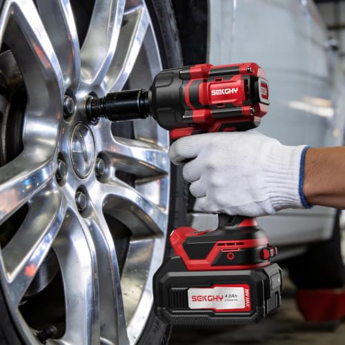 960N.m high Torque 1/2 Impact Wrench Set 2X 4.0Ah Battery | 20v Brushless cordless Electric Impact Driver 4 sleeve, outdoor Vehicle mounted Car tire Lug Nut removal tools
