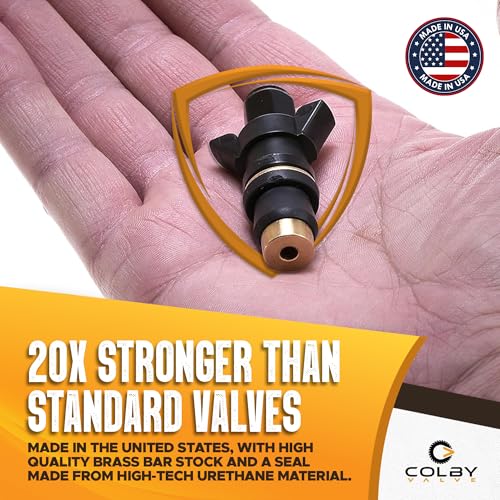 Colby Valve Quick Emergency Valve Stem Replacement Kit for Tubeless Tires | No Tools Required for Install | No Need to Remove Tire | Tire Valve Stem Kit Made in USA from quality 360 brass components - color: Black