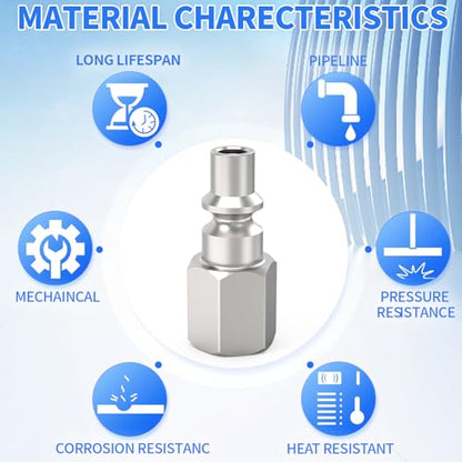 ChillWaves A-Style(ARO) Air Plug, 1/4" NPT Female Pneumatic Plugs, Air Compressor Accessories Fittings(15-PACK) - size: 1/4" FNPT, style: PACK OF 15