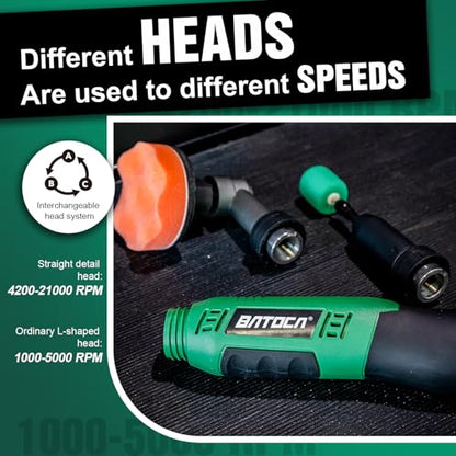 BATOCA S3 Cordless Car Buffer Polisher&S6 Mini Cordless Polisher for car Detailing, 2pcs 2.0Ah 12V Lithium-ion Universal Batteries, 0mm Rotary Polisher, 3&12mm Dual Action Polisher, Combo Kit, 2-in-1 - size: S3+S6 Combo kit with 2 batteries