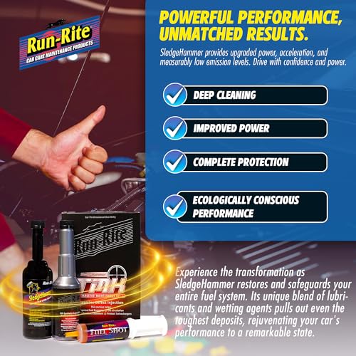 Preventive Maintenance Fuel Cleaner Kit - Gas Treatment and Fuel Injector Cleaner - Valve, Carbon Deposit & Fuel System Treatment - Improves Fuel Performance and Intake Lubrication (2 Kits)