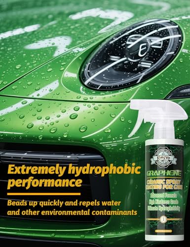 Kingvo Car Ceramic Coating, Car Spray Wax Graphene Polish Crystal Coating,Windshield Washer Fluid Window Cleaner Detailing Supplies Automotive Kit