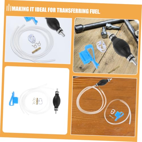 Manual Gasoline Transfer Pump Kit Siphon Hose for Fuel Oil Gasoline Extraction PVC Plastic Hand Siphon Pump for Cars Motorcycles