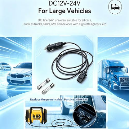 13 FT on-board charging for De-Walt tire inflator dcc020ib car tire inflator charging cable.Compatible with dewalt 20v max tire inflator charging cable Replacement