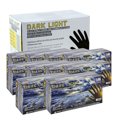 Adenna Dark Light Bulk Disposable Nitrile Gloves – 9 Mil, Heavy Duty Work Rubber Glove with Textured Grip, Non-Latex & Powder Free, Case of 900, Extra Large, Black - size: X-Large (Case of 900)