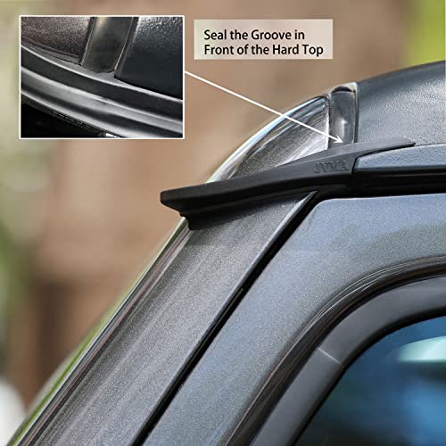 JVMA Hard Top Rain Gutter Extensions Rain Deflector Seal Kit | for Jeep Wrangler JL JLU 2018- 2024 and Jeep Gladiator JT Exterior Accessories (US Patented)