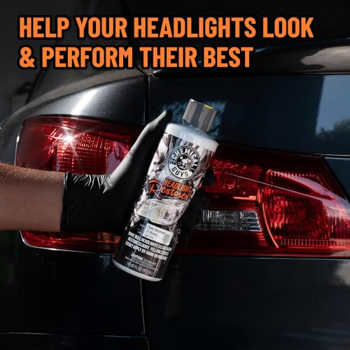 Chemical Guys, Headlight Restore & Protect, Clears Cloudy Lenses, 16 oz | All-in-one formula clears cloudy, yellowed headlights and leaves a coating that helps guard against fading - style: Headlight Restorer 16 oz