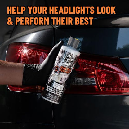 Chemical Guys, Headlight Restore & Protect, Clears Cloudy Lenses, 16 oz | All-in-one formula clears cloudy, yellowed headlights and leaves a coating that helps guard against fading - style: Headlight Restorer 16 oz