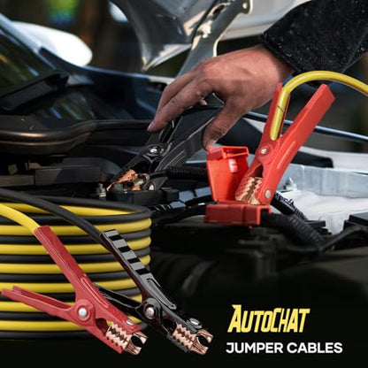 Jumper Cables for Car, Heavy Duty Automotive Booster Cables for Car, SUV and Trucks Battery, for Jump Starting Dead or Weak Batteries with Carry Bag, Gloves, Brushes(6 Gauge 16 Feet) - size: 6 Gauge 16 FT